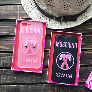 iPhone8ケース Moschino フラミンゴ 可愛い
