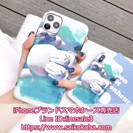 Kaws 油絵柄アニメ風スマホケース