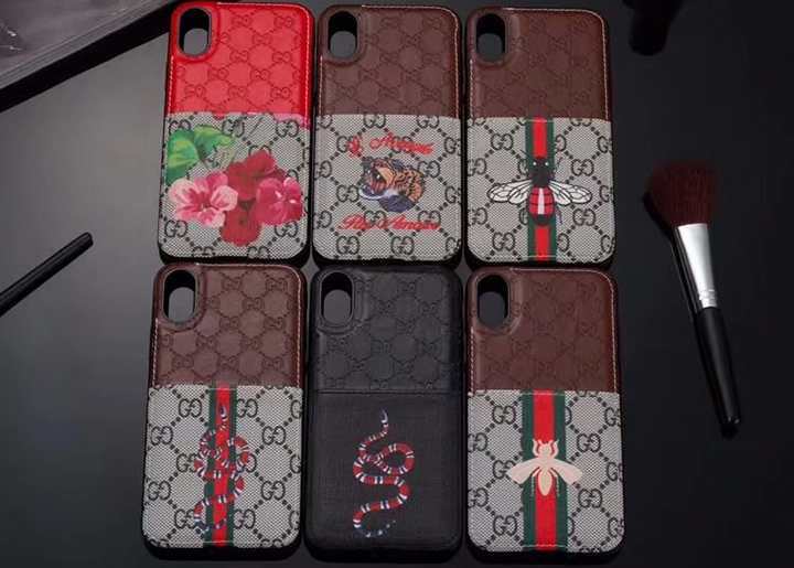 GUCCI iPhoneX iPhone8 Plus ケース 高級レザー