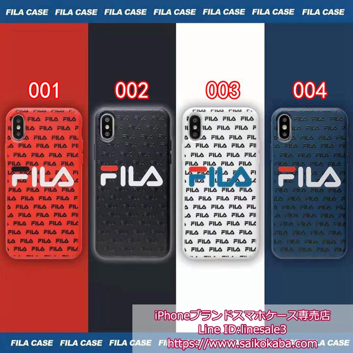 アイフォンXs Max 保護ケース FILA ストラップ付き